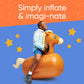 HearthSong Hop N Go Inflatable Bouncy Horse for Kids 5+, Vinyl Ride-On Toy, 1 Pack, Horse Color, Model 733964