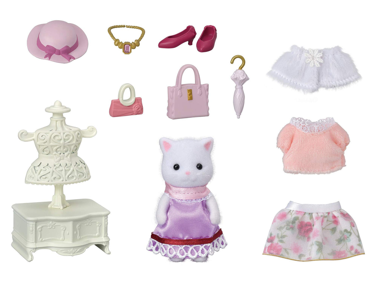Calico Critters Fashion Playset, Town Girl Series - Persian Cat: Dress Up Your Critter In Stylish Outfits!