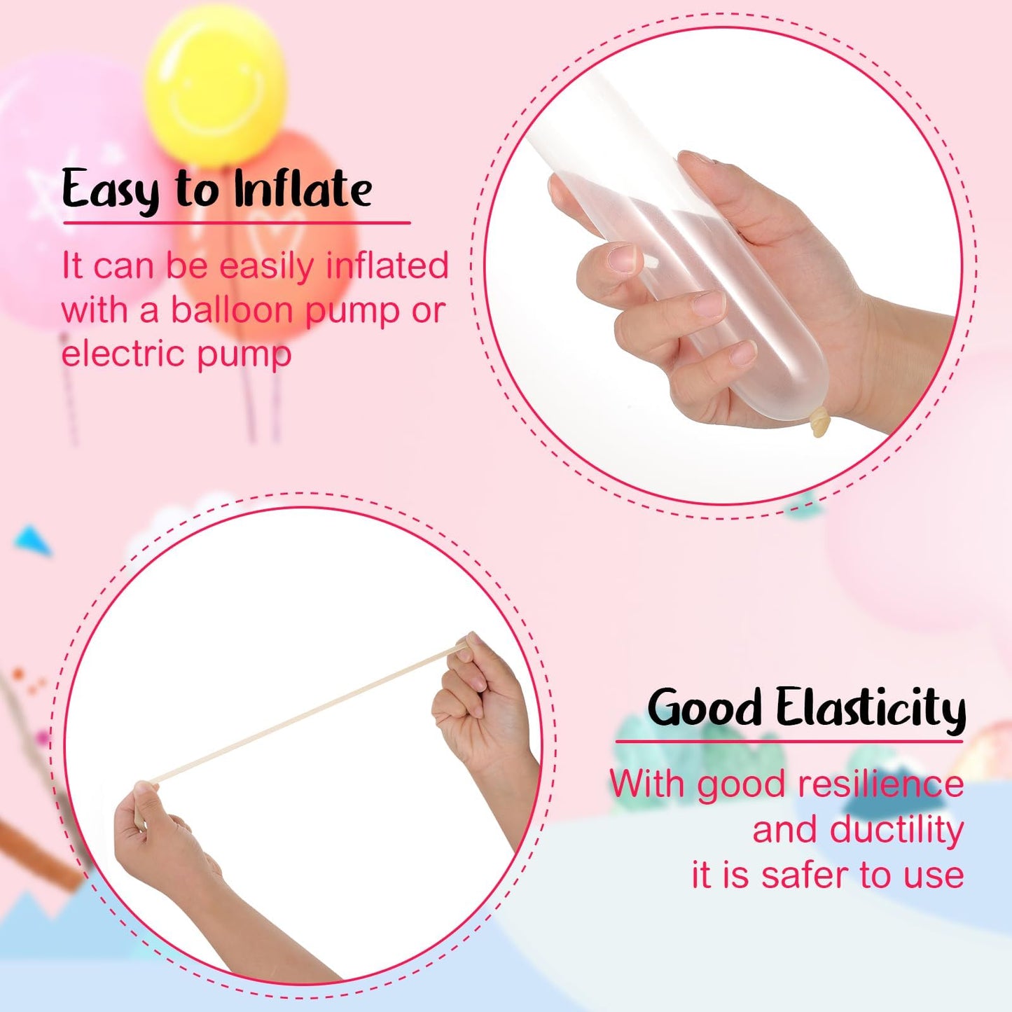 100Pcs 260 Balloons Clear Long Balloons For Balloon, Premium Quality Latex Twisting Balloons For Animals Modeling Christmas Birt