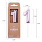 PHD CAKE 2.76 Inch Diamond Rose Gold 1 Number Birthday Candles, Rose Gold Number Candles, Cake Number Candles, Party Celebration