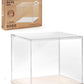 Rolife Clear Acrylic Display Case For Hobby Collectibles, Easy Assemble Dust Cover Showcase Clear Storage Bins, Stackable Storage Plastic Box With Wooden Base