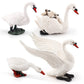 Lc Joycre 4Pcs White Swan Figurine Goose Toy Swan Toy Animal Figure For Toddlers Preschool Animals Figures Eduactional Project D