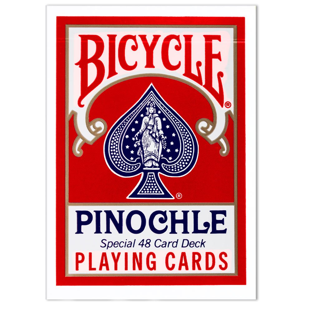 Bicycle Deluxe 1 Dozen Pinochle Poker Playing Cards - 6 Blue & 6 Red Decks! (Standard)