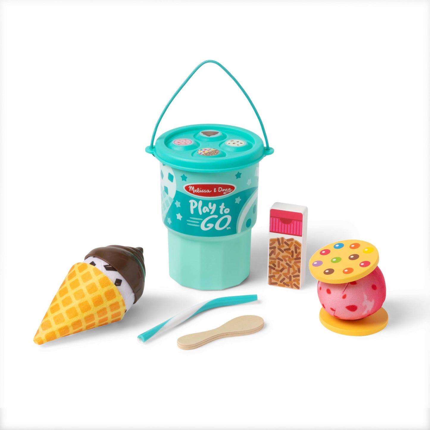 Melissa & Doug Play to Go 2-Pack: Cake and Cookies and Ice Cream, Play Food Travel Toys for Boys and Girls 3+