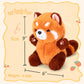 Riuhot Red Panda Stuffed Animal Cute Red Panda Plush Toy Panda Plushie Gift For Girlfriend Kids Birthday 9'' Red Panda Stuffed
