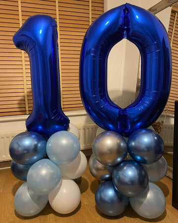 40 Inch Navy Blue 10 Number Balloons Giant 10 Balloons Navy Blue Birthday 10 Balloons 10Th Birthday Anniversary Events Party Dec