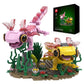 MIAMIACITA Axolotl Building Set, Axolotl Toy with Pink & Yellow Axolotl Figures, Animal Building Kit with Aquatic Plants Display