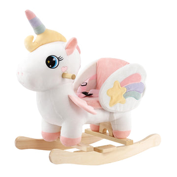 Funlio Unicorn Baby Rocking Horse, Rainbow Fairy Unicorn Rocking Horse For Toddlers 6 Months To 3 Years, Stuffed Ride-On Animal Rocker, Easy To Assemble, Cpc & Ce Certified