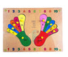 FunBlast Colourful Wooden Jigsaw Puzzle Board for Kids Foot and Toes Shaped Puzzle Toy for KidsLearning & Educational Toys for 
