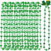 Dinesil 20 Pcs Shamrock Bead Green Necklace For Kids And Adults St. Patrick'S Day Decorations, Green Clover Shamrock Accessories