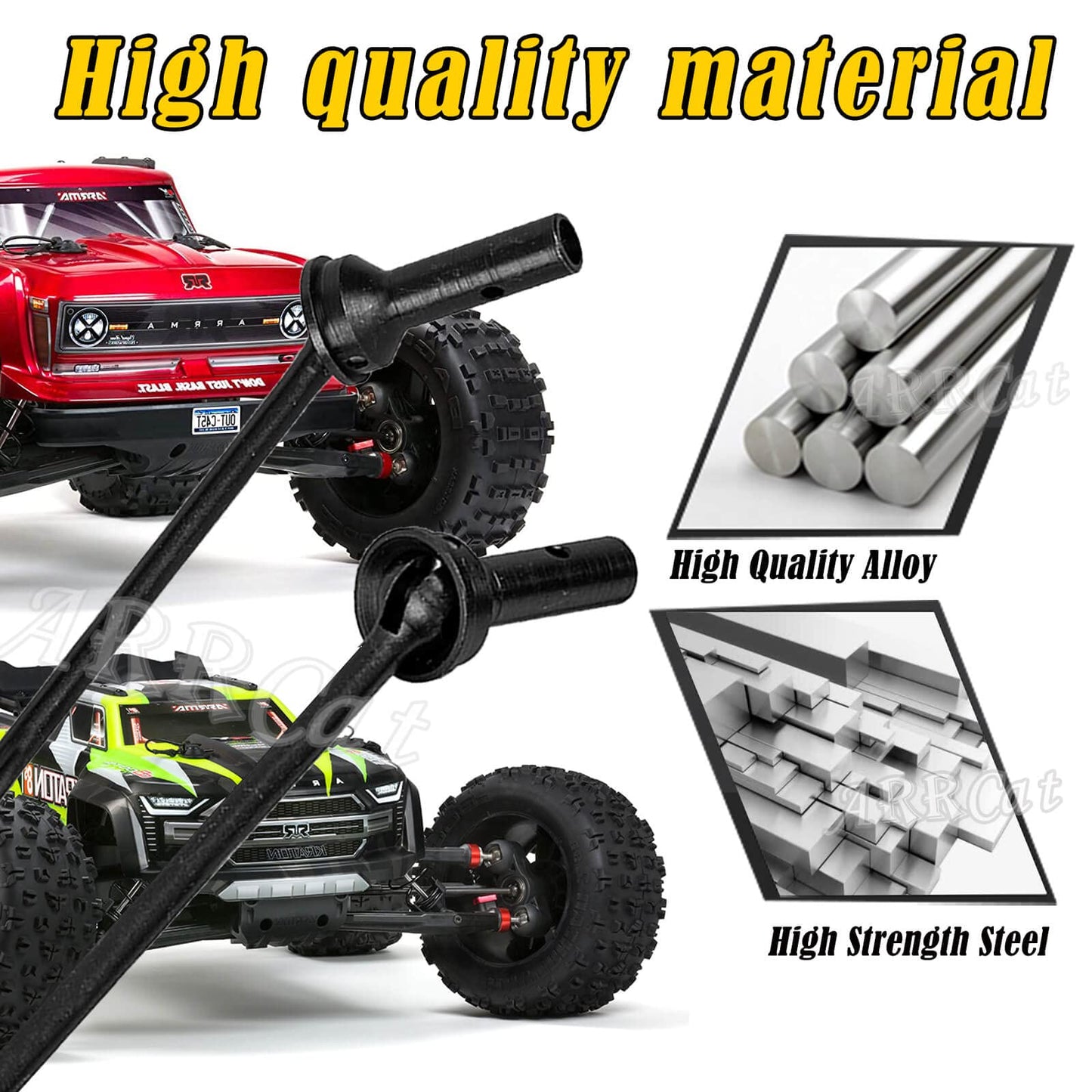 ARRCat for 1/5 Arrma KRATON 8S BLX/Outcast 8S BLX, 2PCS Front/Rear Drive Shaft Upgrades Parts Hop-up for 1/5 Arrma Outcast/KRATO