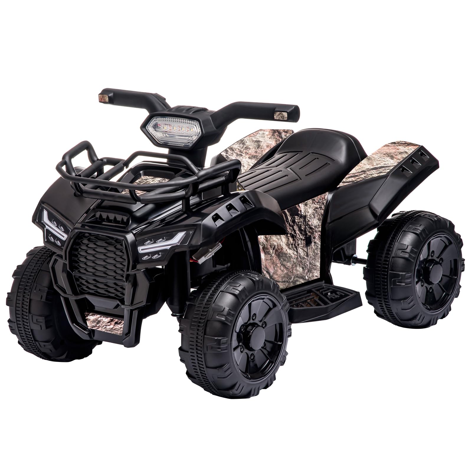 Forever Source ATV for Kids  6V Battery Powered Toddler 4 Wheeler w/Music  Light  1.2mph Max Speed  Kids ATV 4 Wheeler 18-36 Months  Black