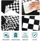 Oudain Cars Birthday Party Supplies Racing Party Decorations Round Racing Tablecloth Checkered Flag Table Covers Road Plastic Ta