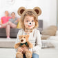 4 Pcs Bear Costume Accessories Set Bear Ears Headband And Tail Bear Nose Bowtie Boys Girls Hairband Hair Accessories For 101 Day