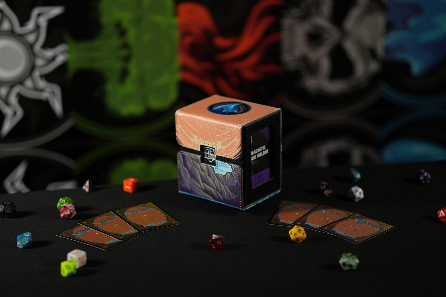 Ai protective covering MTG Commander 100+ Card Custom Art Deck Box With Storage (Island)