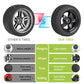 Hobbyfire Pre-Glued Od 2.6'' 12Mm Hex Wheels Rims And Rubber Tires For Traxxas Tamiya Hpi Hsp Redcat Rc 1/10 On Road Racing Car,