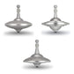UFO Tops | Metal Spinning Tops | Andromeda Series Collector 3-Pack Set (Cosmic Silver)