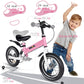 bikeboy Balance Bike 3 in 1,The Dual Use of a Kids Balance Bike and Kids Bike,12 14 Inches for 2-6 Years Old,with Shock Absorber