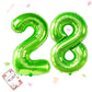 Smlpuame 40 Inch Number Balloon 0-9 Green Large Number 28 Balloons,Digital Balloons For Birthday Party Celebration Decorations S