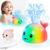 ?2025 Upgraded?Gigilli Baby Girl Whale Bath Toy - Easy Charging, Bath Toys For Kids Ages 1-3, Light Up Bath Fountain Toy 6-12-18 Months Toddlers Bath Toy Sprinkler Baby Valentines Birthday 1 2 3 Gifts