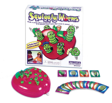 Pressman Squiggly Worms - No Reading Required Color Matching And Counting Action Game Multi Color, 5'
