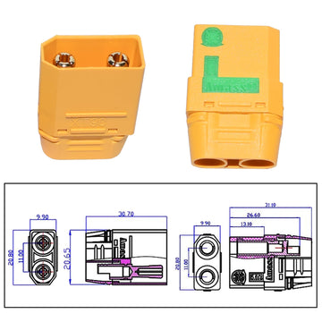 Qian Zi Qiu 5Pairs Xt90S Xt90-S Xt90 Connectors Anti-Spark Male Female Connector For Rc Quadcopter Brushless Motor Fpv Drone Lip