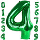 40 Inch Dark Green Number 4 Balloon For 14 24 40 Birthday Party Decorations, Four Large Numbers For Party Decor Anniversary Phot