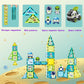 Bubuqe Space Adventure Magnetic Tiles Set Educational Magnet Tiles Building Block Toy Learning Construction Magnetic Toys Set Fo