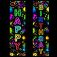 FuWeave Glow in the Dark Door Banner Rave Party Decorations Porch Sign Door Hanger Black light Photography Backdrop Decor for Ne