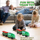 Battery Operated Locomotive Train Set For Wooden Train Tracks,Powerful Engine Train Vehicles Train Electric Remote Control Cars