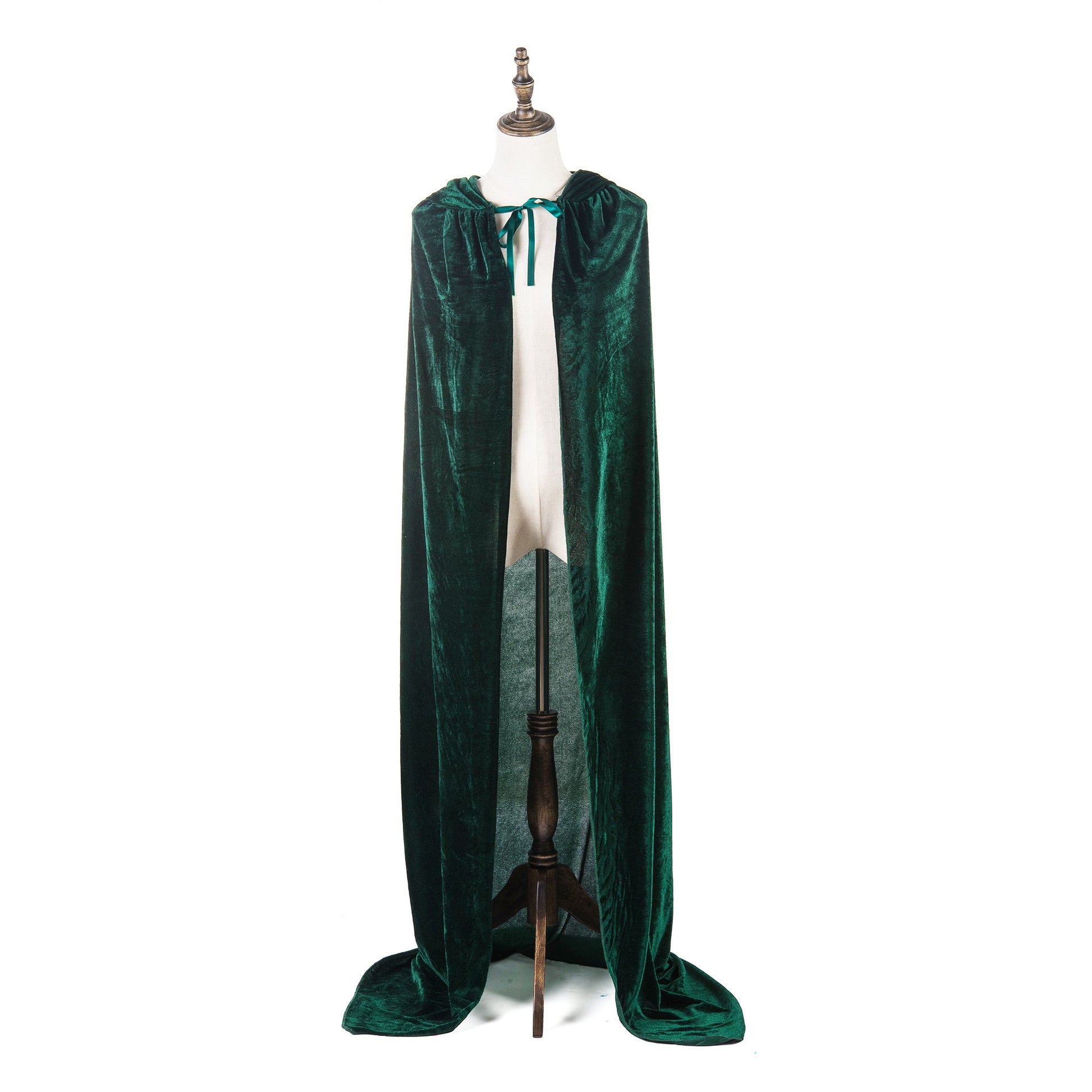 Halloween Costumes Kids Cosplay Long Cape Boys Girls Cloak Fancy Dress For Role Play (Dark Green, 100Cm / 39'')