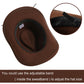 Jastore Kids Wide Brim Western Cowboy Cowgirl Hat Boys Girls Felt Jazz Fedora Hats Dress Up Costume(US, Age, 6 Years, 12 Years,