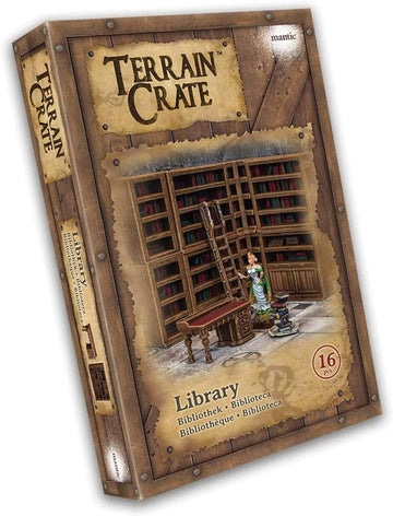 Mantic Terraincrate: Library - Fantasy Rpg Scenery - 16 Plastic Pieces - Age 3+