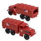 TimMee Military Cargo Trucks - 2 Red Plastic Army Men Deuce & a Half Vehicles