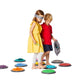 Gonge Tactile Sensory Discs - Set Of 20 Textured Stepping Discs, Sensory Exploration, Cognitive Development - Includes Blindfold - Ages 1+, Vibrant