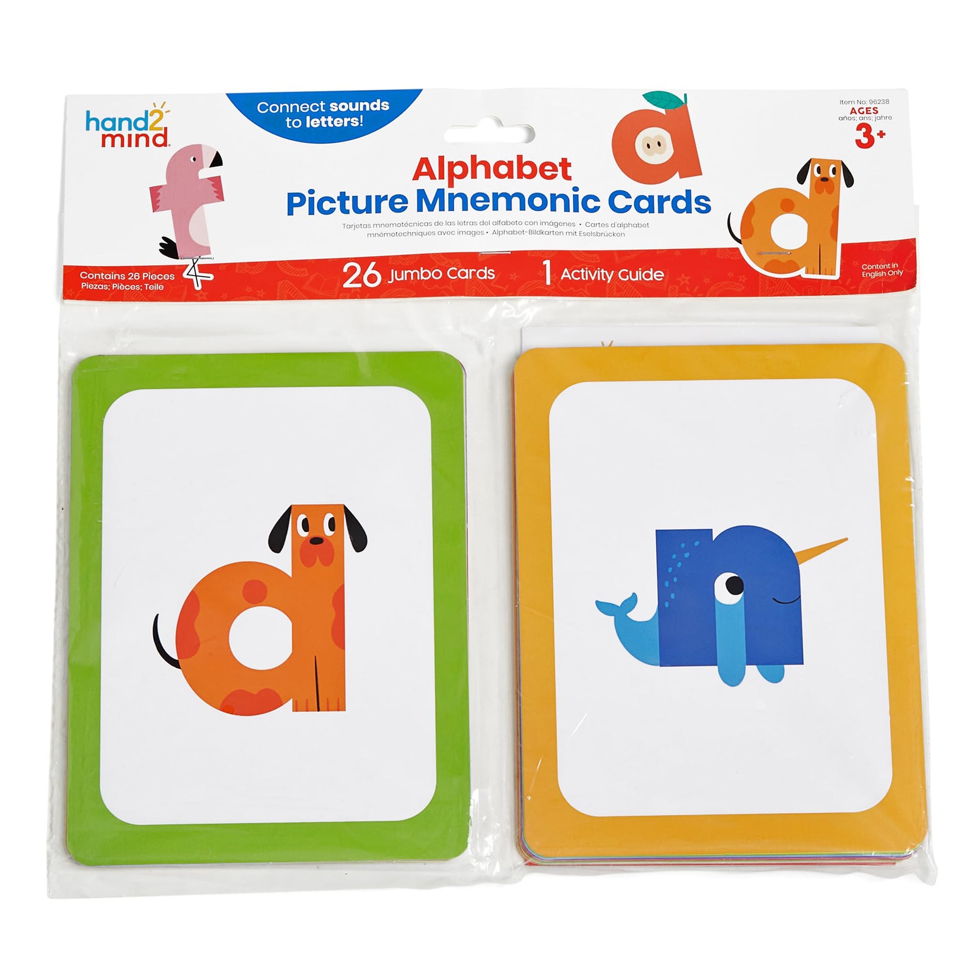 Hand2Mind Alphabet Picture Mnemonic Cards, Abc Flashcards For Kids, Classroom Alphabet Cards, Early Learning Flash Cards, Letter Recognition, Montessori Alphabet Cards, Toddler Learning Activities