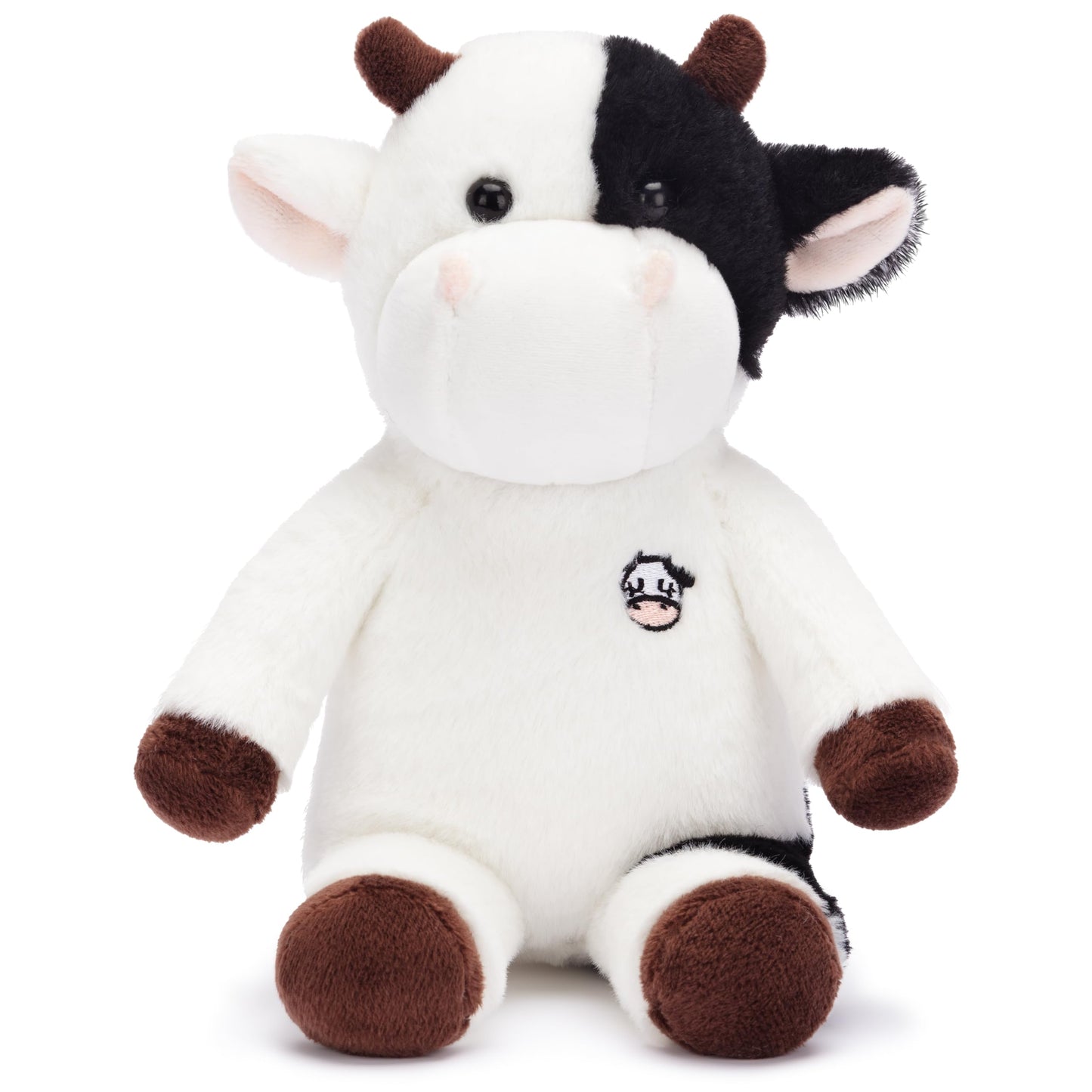 Ikasa Cow Stuffed Animals Plush Toys,8'' Cute Plushie Soft Small Cuddly Fluffly Toy, Gifts For Family Kids Girls Boys
