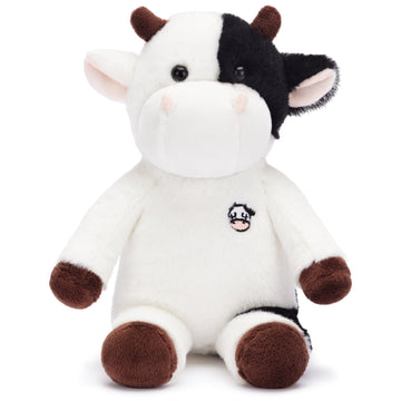 Ikasa Cow Stuffed Animals Plush Toys,8'' Cute Plushie Soft Small Cuddly Fluffly Toy, Gifts For Family Kids Girls Boys