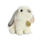Aurora® Realistic Miyoni® Lop Eared Rabbit Stuffed Animal - Lifelike Detail - Cherished Companionship - Grey 8 Inches