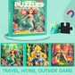 Magnetic Puzzles For Toddlers 4-6 Girls, Travel Puzzles For Kids Ages 3-5, 3 In 1 Dinosaurs Magnet Jigsaw Puzzle Book, Preschool