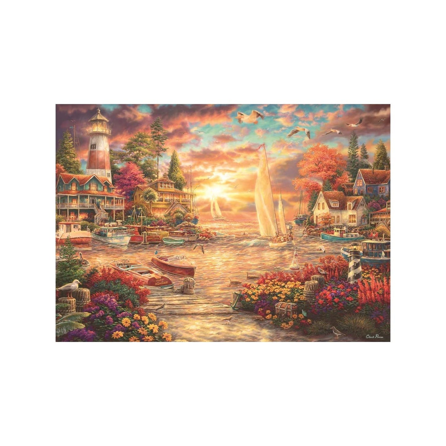 Anatolian 3000 Piece Jigsaw Puzzle - Into The Sunset, Standard Size, Multicolor, Model 4922, Cardboard Material