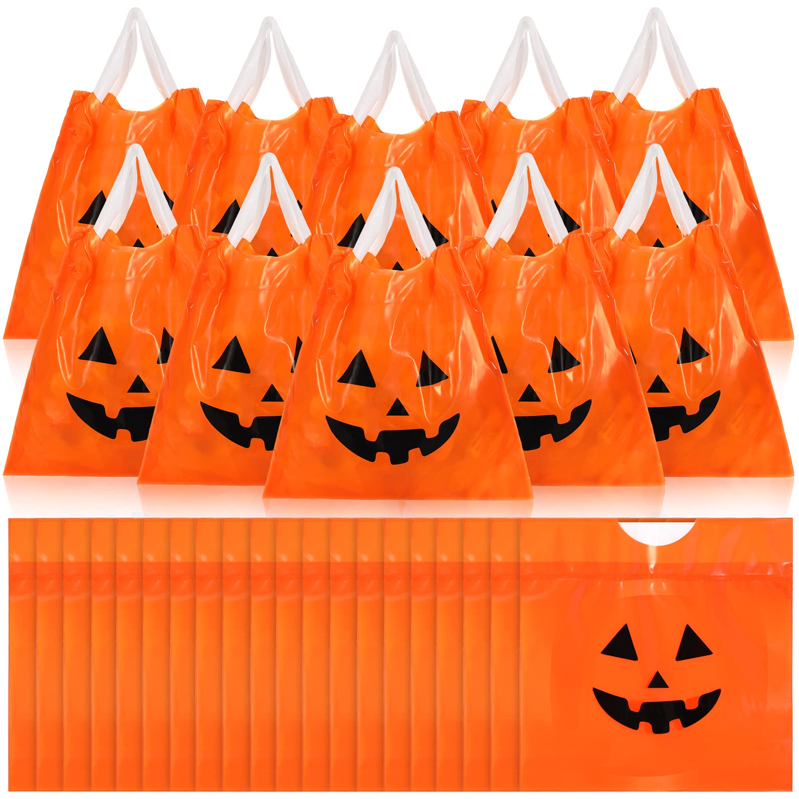 80 Pcs Halloween Drawstring Candy Bags Halloween Goody Bags Grimace Pumpkin Halloween Bags Small Party Treat Bags Treat Bags Pla