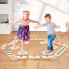 Montessori Balance Coordination Toy - Wooden Toddler Balance Beam for Kids 3-5 - Sensory Stepping Stones - Indoor/Outdoor Gymnastics Obstacle Course Gift for Girls & Boys