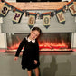 Lamuusaa Toddler Baby Girl Halloween Outfit Doll Collar Black Long Sleeve Dress A-Line Dress Halloween Dress Costumes