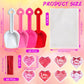 Fvcisshhu 28 Sets Summer Plastic Beach Sand Shovels Toys for Kids,7.6inch Shovels Toy for Girls Boys Party Favor,4 Colors