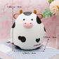 H&W Cow Piggy Bank, M Size, Unbreakable Coin Box For Kids, Cute Animal Money Bank Birthday For Boys Girls,Coin Saving Boxes (White)
