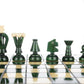 Chess And Games Shop Muba Wooden Chess Set Paris Apple Wooden International Board Vintage Carved Pieces - 14 Inches