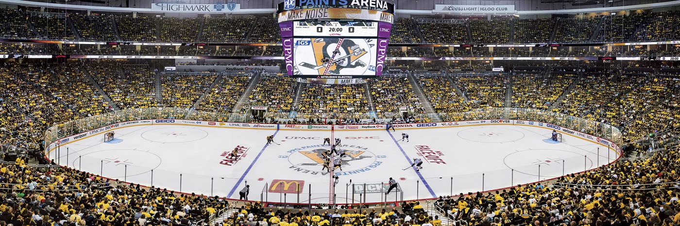 Masterpieces 1000 Piece Sports Jigsaw Puzzle - Nhl Pittsburgh Penguins Center View Panoramic - 13'X39'