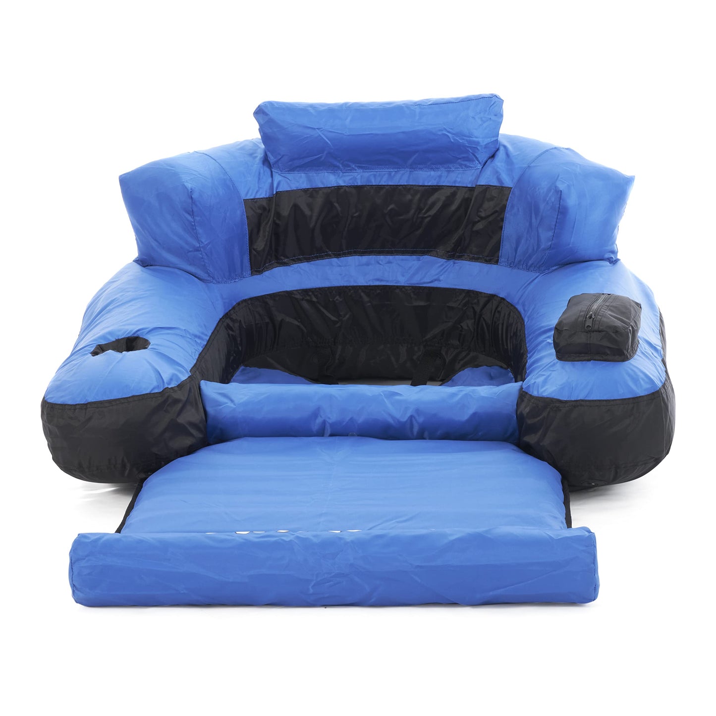 Swimline Inflatable Pool Lounger Chair - Durable Vinyl with Armrest, Backrest, Cupholder, Blue, Model NT145