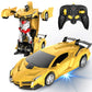 Remote Control Car, Transform Robot RC Cars for Kids Toys, 2.4Ghz 1:18 Scale Racing Car with One-Button Deformation, 360Drifting